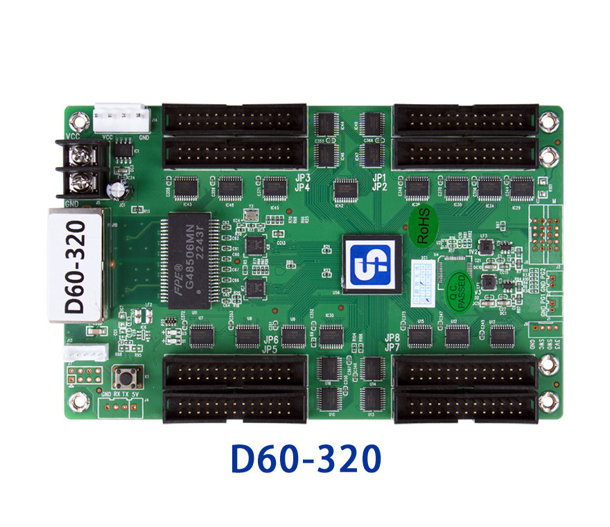 Sysolution receiving card D60-320, 8HUB320 ports support P1.538,P1.667 modules