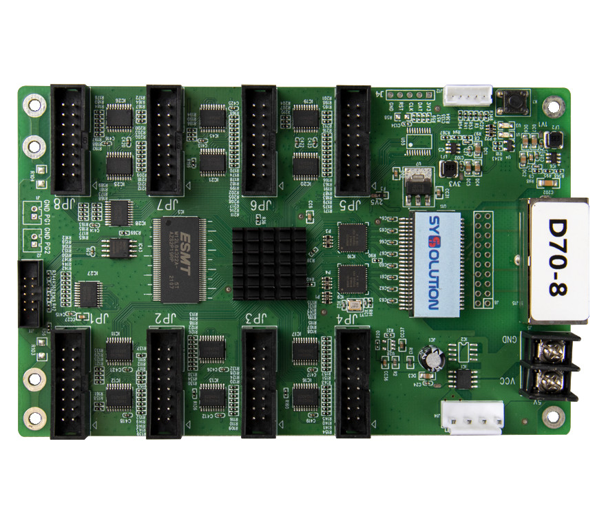 FPGA Receive Card D70-8 with 8 HUB75E Interfaces 131,072 Pixels Support LedSet3.0 Software