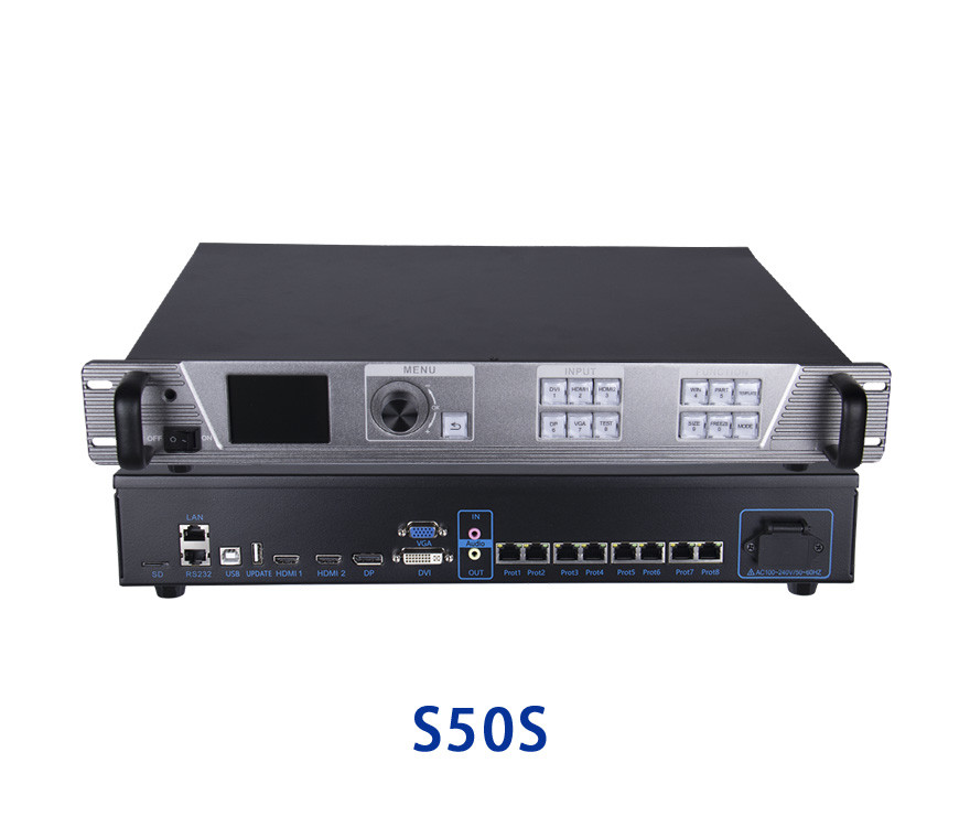 Sysolution 2 In 1 Video Processor S50S, 8 Ethernet Outputs,5200,000 Pixels, 4k 60Hz，4 images
