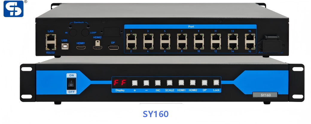 Sysolution Single Window 2 In 1 Video Processor SY160  16 Ethernet Port 10.4 Million Pixels 5 I4K 60HZ