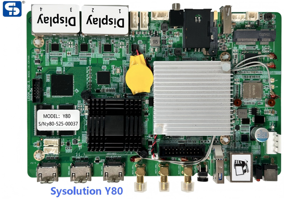 Sysolution Asynchronous Sending Card Y80 4 Ethernet ports 2 HDMI In and 1 HDMI Out vehicle screen